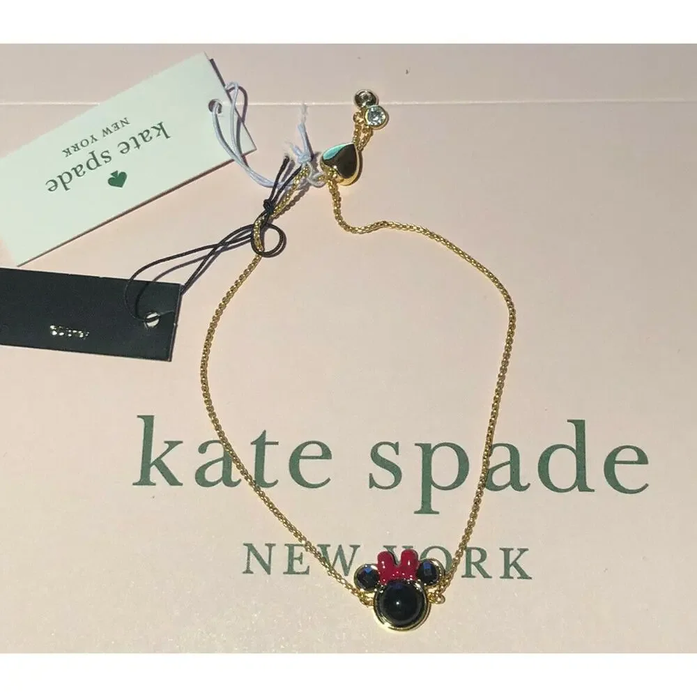 Kate Spade Disney Minnie Mouse Face charm Bracelet
